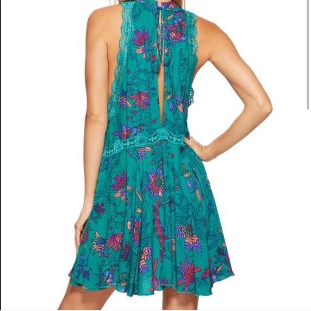 Intimately by Free People She Moves Floral Chemise Oversized Highneck Mini Dress - Picture 4 of 9